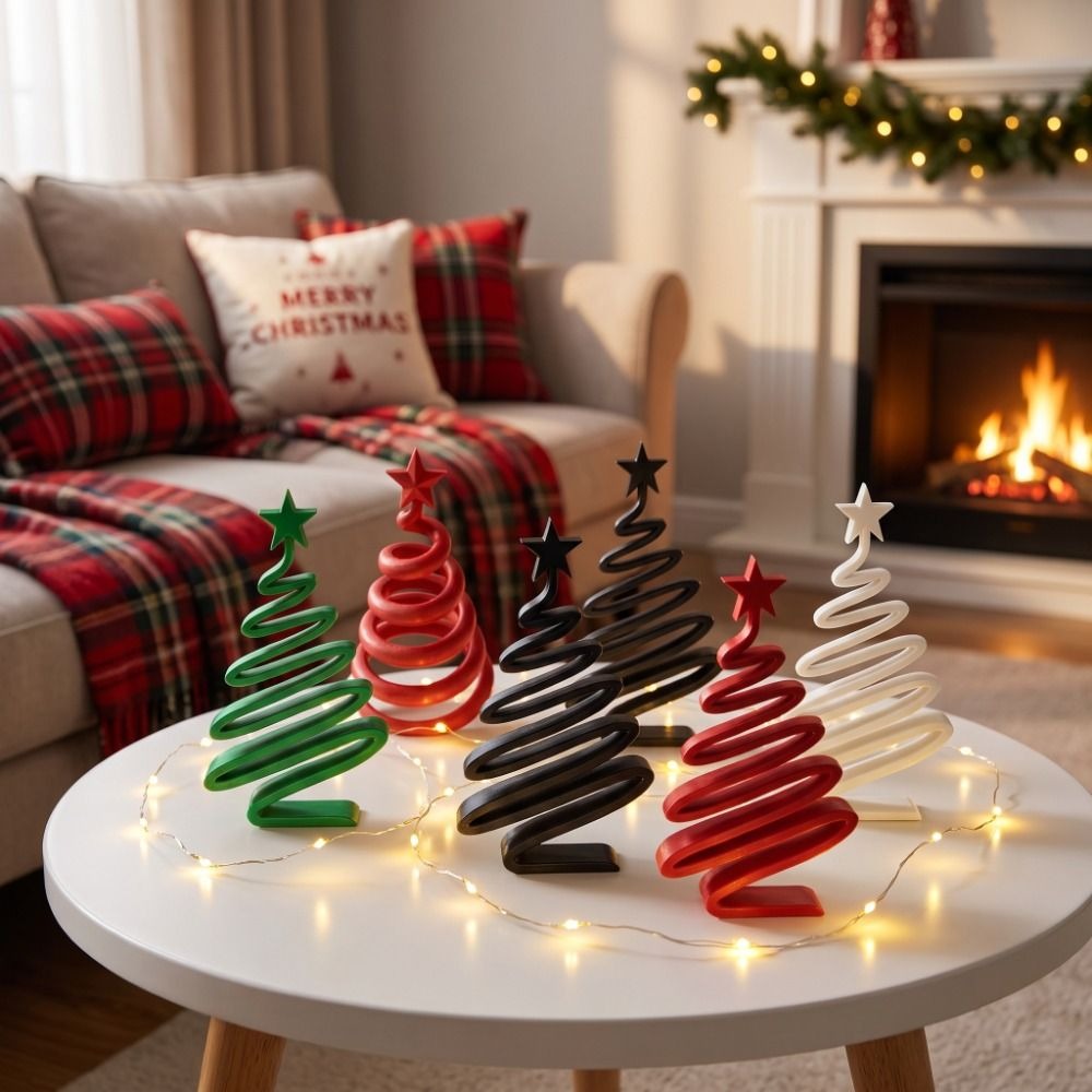 3D Printing Xmas Ideas - 3D-печатная рождественская фигурка спиральной формы, украшение