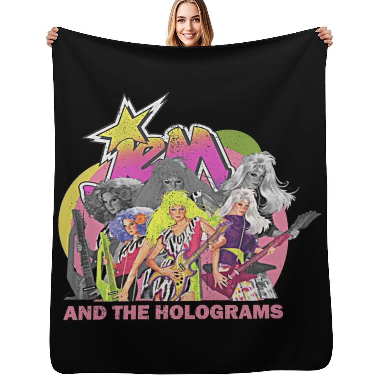 3D Printing Hologram - Плед Jem Retro and the Holograms,