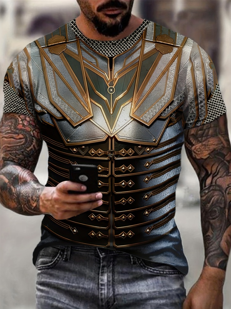 3D Printing Knight Armor - Мужская футболка с 3D принтом Street