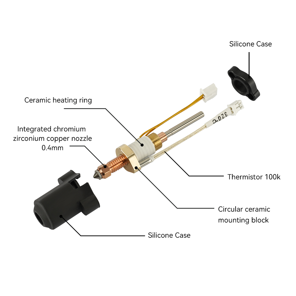 Для Creality K1C/K1 Max Hotend – обзор и цена 3D Printer Hotend Kit