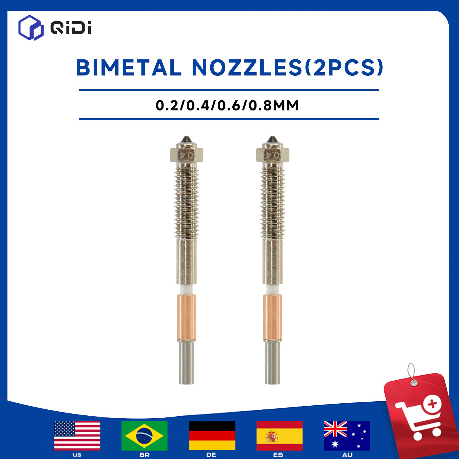 Комплект из 2 биметаллических  – обзор и цена 3D Printer Hotend Kit