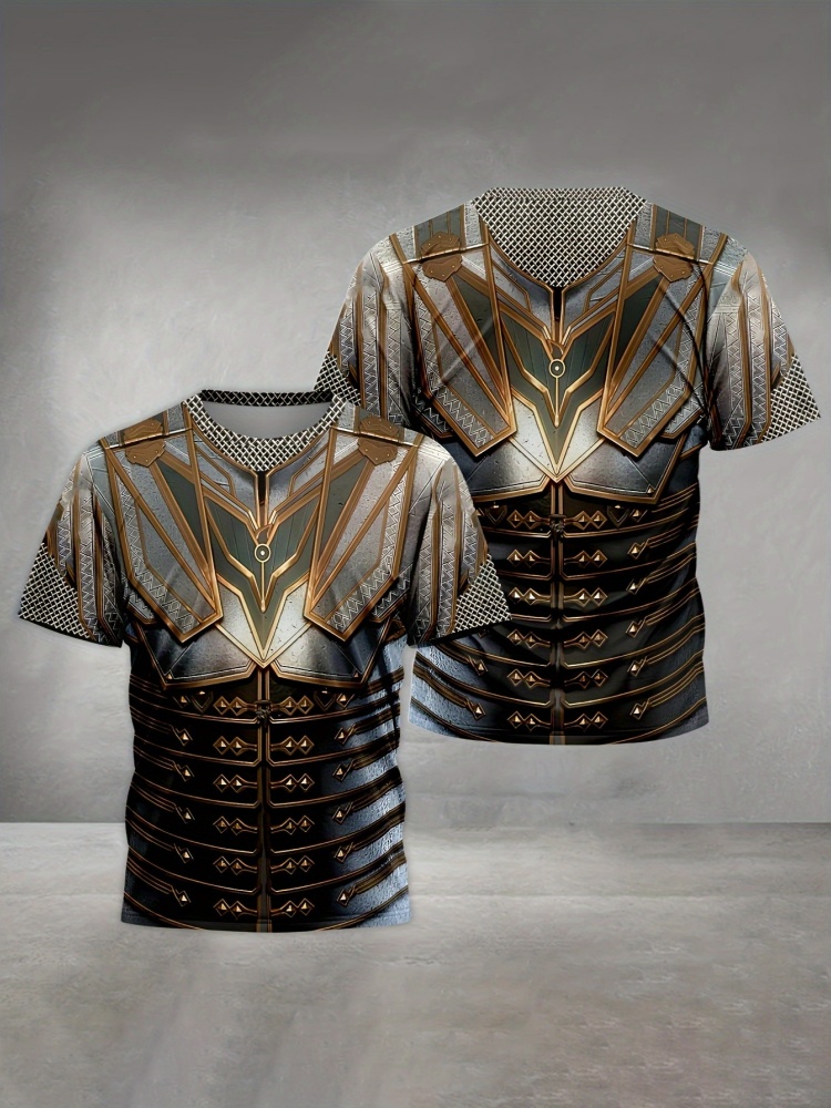 Мужская футболка с 3D принтом  – обзор и цена 3D Printing Knight Armor