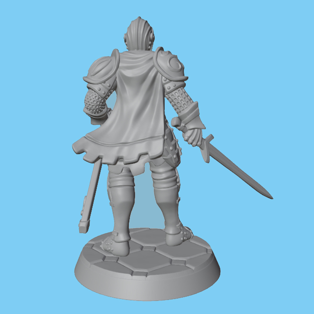 Миниатюрная 3D-печатная серая  – обзор и цена 3D Printing Knight Armor