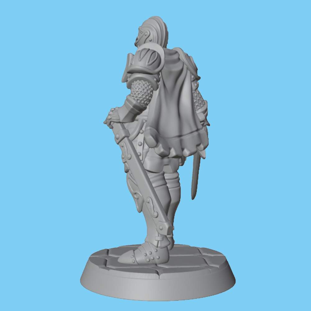 Миниатюрная 3D-печатная серая  – обзор и цена 3D Printing Knight Armor