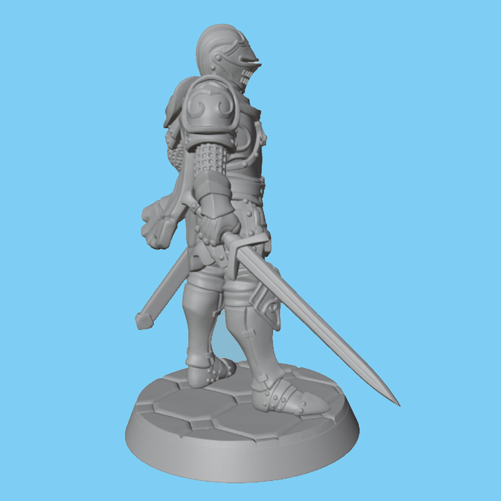 Миниатюрная 3D-печатная серая  – обзор и цена 3D Printing Knight Armor